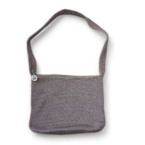 The Sak Taupe Crochet Medium Tote Bag Y2K Era Resort Vacation Minimalist Closet